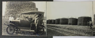 Item #3973 [Folding Panoramic Paneled Photo of a Corn Farm and Feed Lot Owned by B.F. Trosper of...