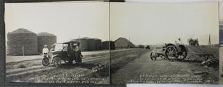 [Folding Panoramic Paneled Photo of a Corn Farm and Feed Lot Owned by B.F. Trosper of Cambridge, Nebraska]