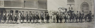 Item #3975 [Handsome Panoramic Photograph of a Group of Vaqueros on Horseback]. California