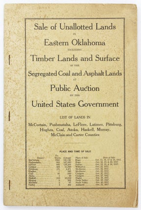Item #4002 Sale of Unallotted Lands in Eastern Oklahoma Including Timber Lands and Surface of the...
