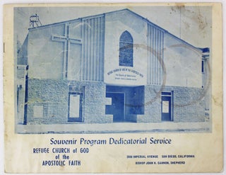 Item #4071 Souvenir Program Dedicatorial Service. Refuge Church of God of the Apostolic Faith...