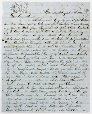 Item #4077 [Manuscript Letter, Signed, by Settler Lawrence P. Speck, Discussing Politics and Job...