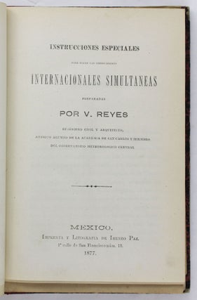 Item #4110 [Sammelband of Six Works by Mexican Civil Engineer, Meteorologist, and Statistician...