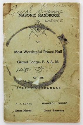 Item #4137 Masonic Handbook of Most Worshipful Prince Hall Grand Lodge, F. & A.M. of the State of...