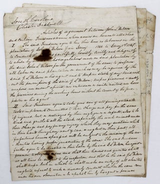 Item #4165 Articles of Agreement Between John S. Wilson and Certain Freedmen &...