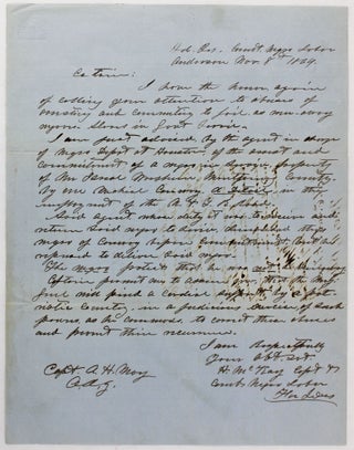 Item #4168 [Autograph Letter Signed by Confederate Captain H. McKay as Commander of Negro Labor,...