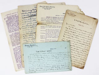 Item #4213 [Small Archive of Original Manuscripts, Including a Draft Platform for the Socialist...