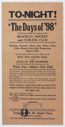 Item #4216 [Small Collection of Material Relating to the Skagway Hockey and Curling Club]....