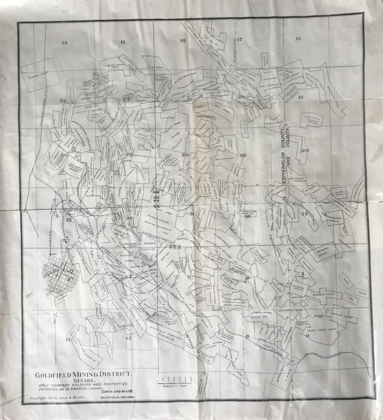 Item #429 Goldfield Mining District, Nevada. Only Company Properties Patented or in Process Shown [caption title]. Nevada, Mining.