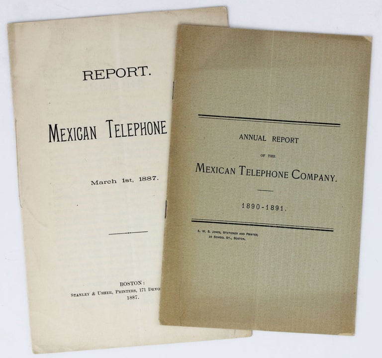 Item #4321 Report. Mexican Telephone Co. March 1st, 1887. Mexico, Technology.