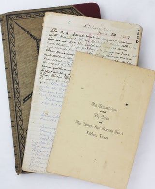 Item #4347 [Pair of Manuscript Ledgers and a Printed Pamphlet Recording Activities of The Union...