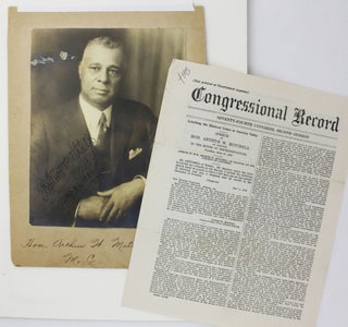 Item #4392 [Four Items Relating to Arthur Wergs Mitchell, Pioneering African-American...