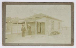 Item #4434 [Cabinet Card Featuring a Scene at the Fort Mojave Indian School]. Native American...