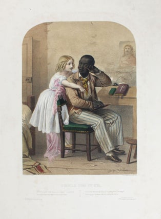 Item #4494 L'Oncle Tom et Eva [caption title]. Harriet Beecher Stowe, Joseph Félon