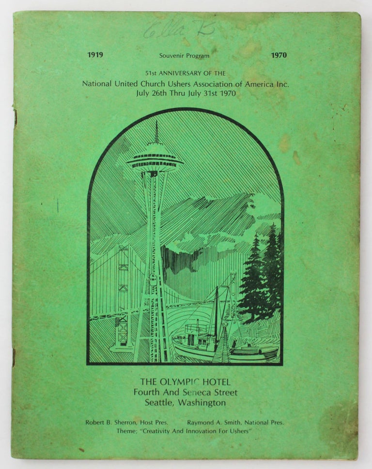 Item #4645 1919 1970 Souvenir Program 51st Anniversary of the National United Church Ushers Association of America Inc. African Americana, Washington State.