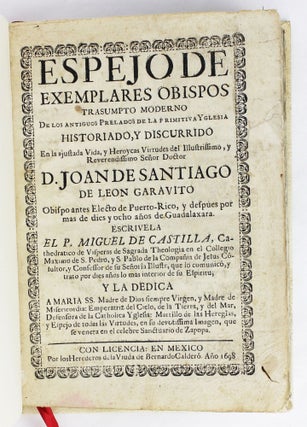 Item #4653 Espejo de Exemplares Obispos Trasumpto Moderno de los Antiguos Prelados de la...