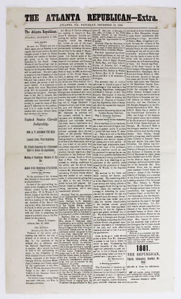 Item #4661 The Atlanta Republican --- Extra....Saturday, December 18, 1880 [caption title]....