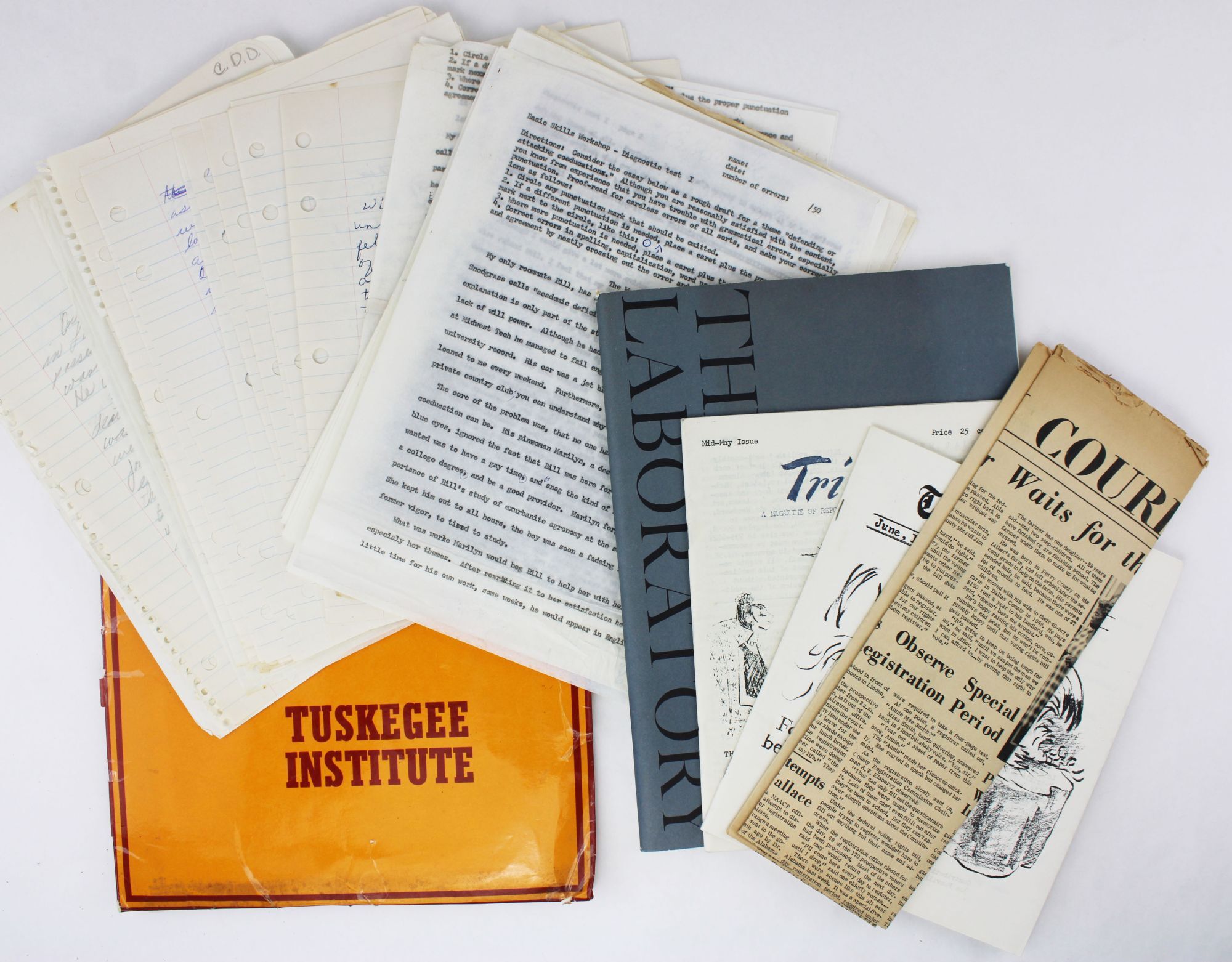 Folder of Teaching Materials and Coursework from a Tuskegee Institute ...