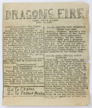 Item #4704 Dragon's Fire [caption title]. African Americana, Karl E. Downs, Texas