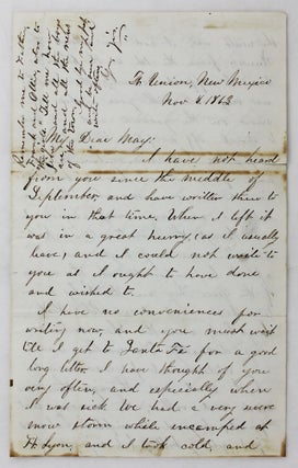 Item #4735 [Autograph Letter from a Soldier at Fort Union, New Mexico, Describing His Time...