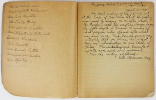 Item #4780 [Manuscript Notebook Recording the Meeting Minutes for the Young Women's Missionary...