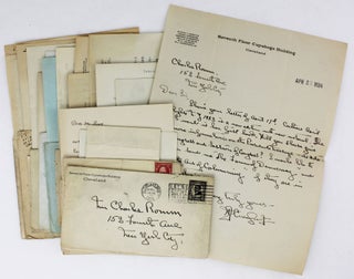 Item #4792 [Archive of Almost Thirty Manuscript and Typed Letters Sent to Bookseller and Later...