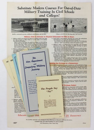Item #4924 [Eight Pamphlets Published During the 1930s by a Pacifist Group Campaigning Against...