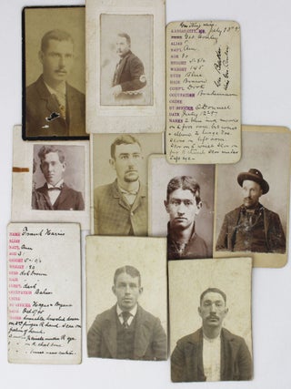 Item #5150 [Group of Ten Small Mugshot Photographs or Studio Shots of Criminals in Kansas]....