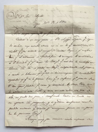 Item #5348 [Autograph Letter, Signed, by Jose Maria Silva, Written to Don Jose Salgado in Mexico...