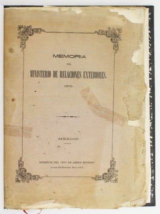 Memoria Que en Cumplimiento del Precepto Constitucional Presento al Octavo Congreso de la Union en el Primer Periodo de Sus Sesiones...