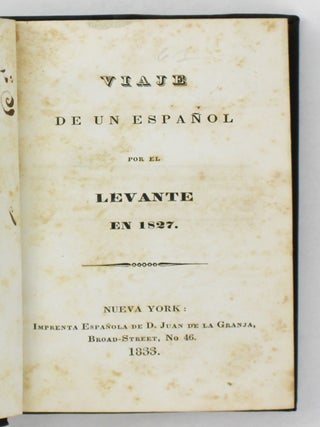 Viaje de un Español por el Levante en 1827