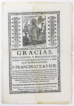 Item #6230 Gracias. Indulgencias, y Privilegios Concedidos a la Congregacion del Inclyto, y...