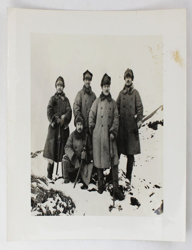 Item #6240 [Five Photographs of Japanese Soldiers During the Occupation of Attu, Alaska]. Alaska, World War II.