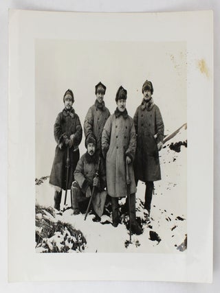 Item #6240 [Five Photographs of Japanese Soldiers During the Occupation of Attu, Alaska]. Alaska,...