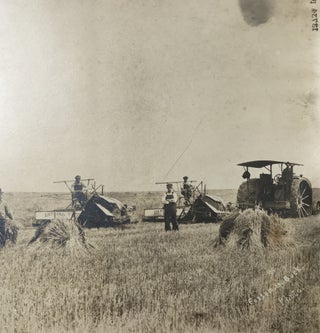 Chas. Gad. Harvesting. 1915. Flaxton, N.D.