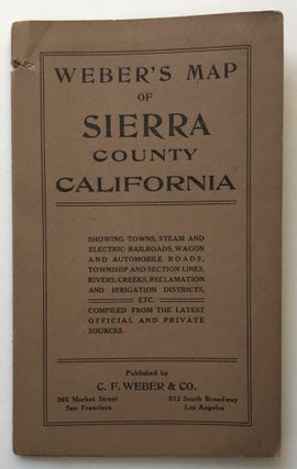 Item #715 Weber's Map of Sierra County California [cover title]. California