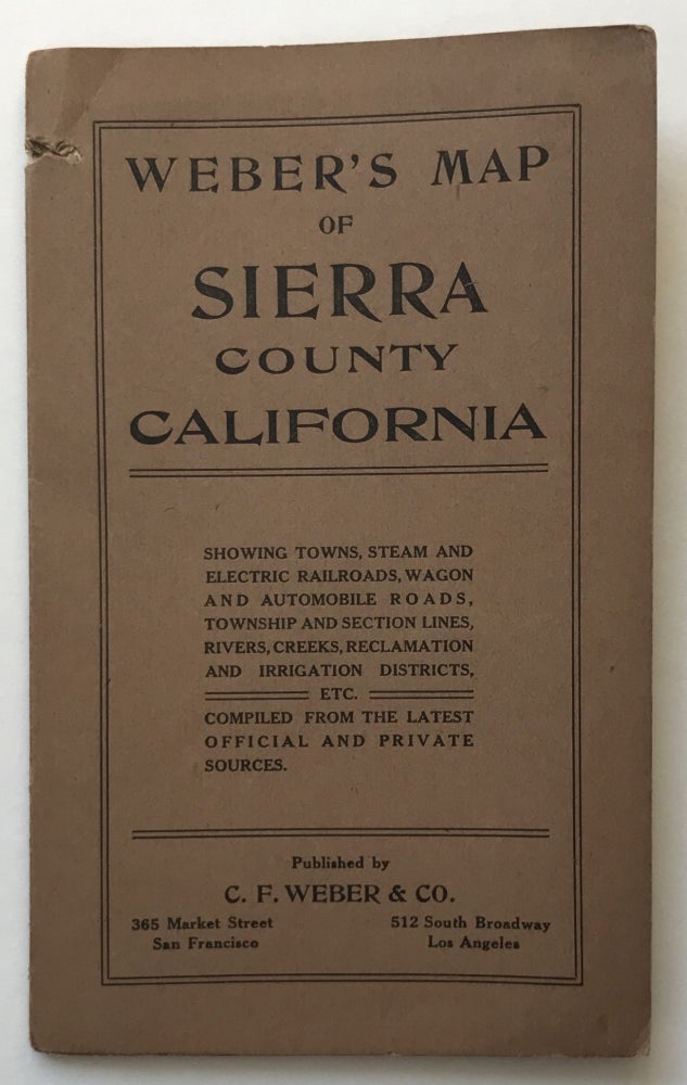 Item #715 Weber's Map of Sierra County California [cover title]. California.