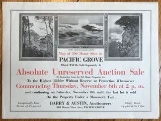 Map of Pacific Grove Properties Showing Lots Which Will Be Sold at Absolute Auction Sale