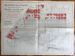Item #832 Map of Pacific Grove Properties Showing Lots Which Will Be Sold at Absolute Auction...