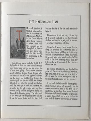 The Hauserlake Dam. An Account of Its Construction....