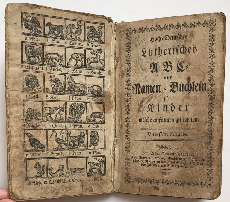 Item #852 Hoch-Deutsches Lutherisches A B C und Namen-Buchlein fur Kinder. Children's Books.